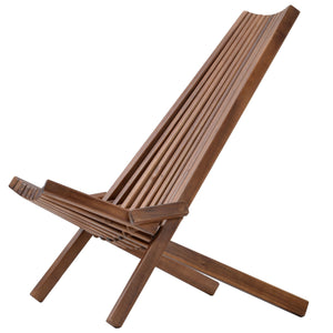 Folding Wood Chair, Portable Solid Wood Seating For Indoor Or Outdoor Use - Natural by Couch.com
