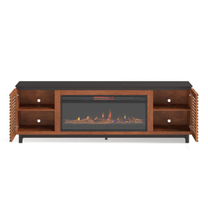 Graceland - Fireplace TV Stand Console For TVs Up To 100" - Black, Bourbon by Couch.com
