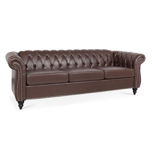 Rolled Arm Chesterfield 3 Seater Sofa by Couch.com