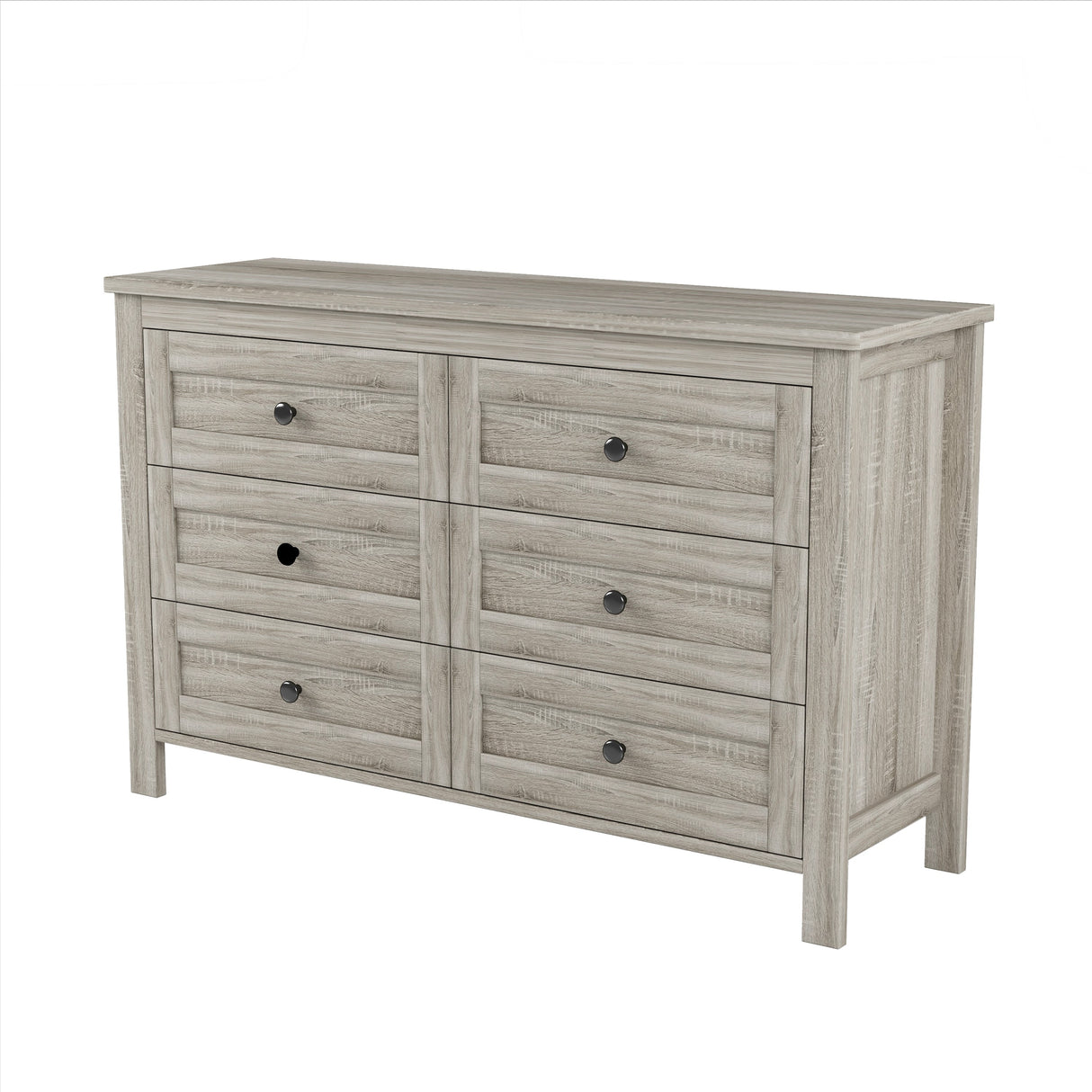 3-Pieces Bedroom Set Queen Size Farmhouse Platform Bed with Storage Headboard and Charging Station