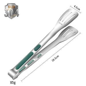 7/9/12inch 304 Stainless Steel Food Clip BBQ Grill Steak Food Clip Silicone Non-slip Handle BBQ Tong Party BBQ Accessories Stainless Steel Metal Food Tongs Multi-functional Cooking Tongs for Food Grill BBQ
