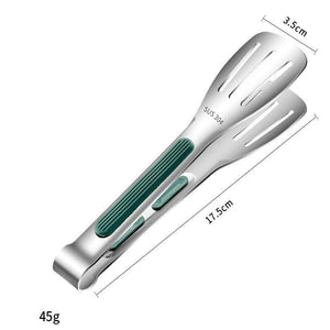 7/9/12inch 304 Stainless Steel Food Clip BBQ Grill Steak Food Clip Silicone Non-slip Handle BBQ Tong Party BBQ Accessories Stainless Steel Metal Food Tongs Multi-functional Cooking Tongs for Food Grill BBQ