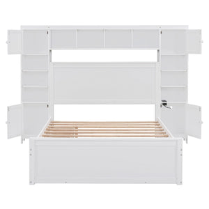 Bed With All In One Cabinet, Shelf And Sockets, Trundle by Couch.com