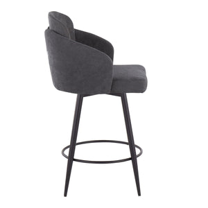 Dahlia - Contemporary Fixed Height Counter Stool With Round Footrest (Set of 2) by Couch.com