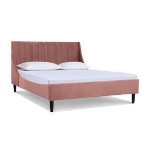 Aspen - Vertical Tufted Modern Headboard Platform Bed Set by Couch.com