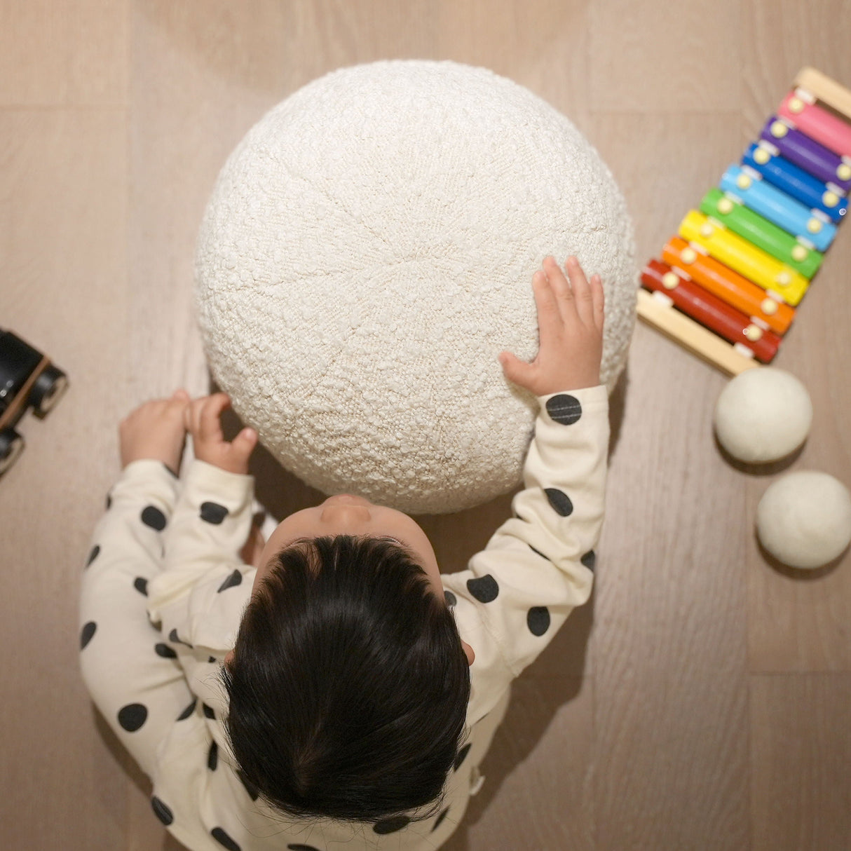 Luna - Round Sphere Accent Ball Throw Pillow by Couch.com