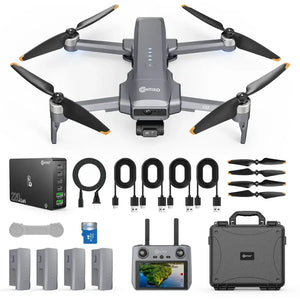 Contixo F33 Vortex | Travel Bundle - Professional 4K UHD GPS Drone - 42 Min Flight x 4, Brushless Motors, Advanced Smart Modes by Contixo
