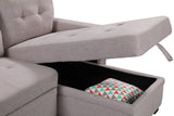 Nathan - Reversible Sleeper Sectional Sofa With Storage Chaise, USB Charging Ports And Pocket by Couch.com