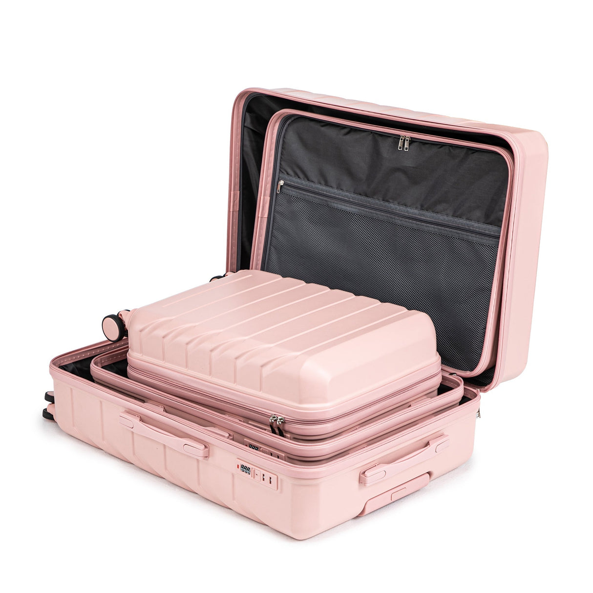 Set 3PCs 20'/24'/28' ABS Spinner Wheel Luggage - Pink