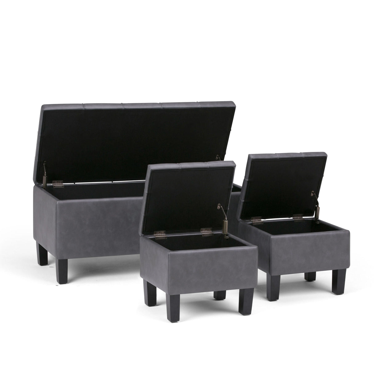 Dover - 3 Piece Storage Ottoman Contemporary Design by Couch.com