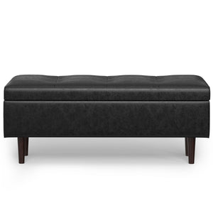 Shay - Large Square Coffee Table Storage Ottoman Mid-Century Style by Couch.com