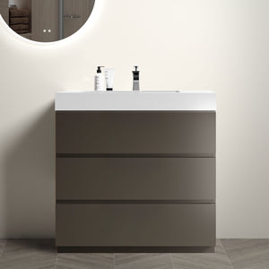 Alice - Bathroom Vanity With Sink, Large Storage Freestanding Bathroom Vanity For Modern Bathroom, One-Piece Sink Basin Without Drain And Faucet by Couch.com