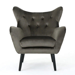 Alyssa Mid Century Upholstered Arm Chair With Wingback Design