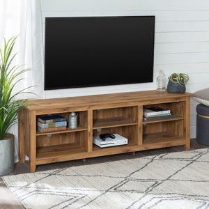 Modern Transitional 3 Shelf Open Storage 70" TV Stand For 80" TVs by Couch.com