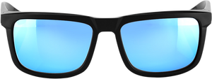 100% Blake Sunglasses - Matte Black - HiPER Blue Mirror 60028-00001