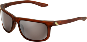 100% Hakan Sunglasses - Rootbeer - Silver Mirror 61036-139-75
