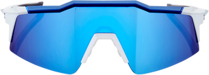 100% Speedcraft SL Sunglasses - White - Blue Mirror 60008-00003