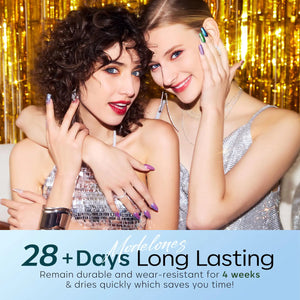 Modelones Chameleon Blue Gel Nail Polish, 15ML Shimmer Blue Gel Polish Glitter Sparkle Gel Nail Soak Off Led Summer Nail Gel Polish for Women Girl DIY Nail Art Gift A23-Dark Purple to Blue