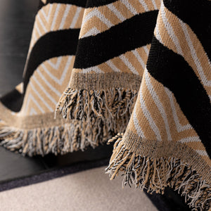 Chenille Sofa Throw Cover, Textured Chevron Decorative Couch Blanket for Living Room