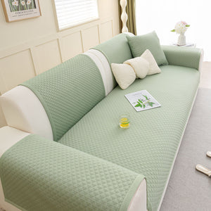 Non-Slip Diamond Quilted Sofa Cover, Separate Pieces Sectional Couch Protector