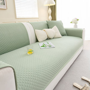 Non-Slip Diamond Quilted Sofa Cover, Separate Pieces Sectional Couch Protector