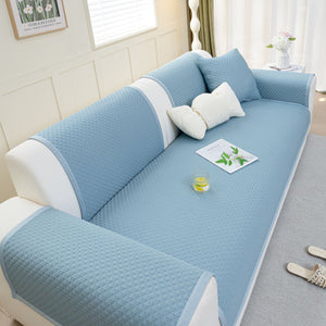 Non-Slip Diamond Quilted Sofa Cover, Separate Pieces Sectional Couch Protector