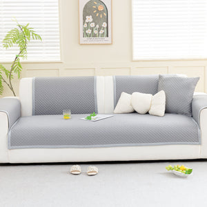 Non-Slip Diamond Quilted Sofa Cover, Separate Pieces Sectional Couch Protector