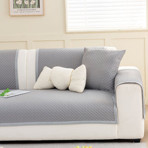Non-Slip Diamond Quilted Sofa Cover, Separate Pieces Sectional Couch Protector