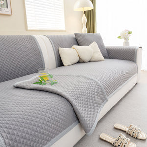 Non-Slip Diamond Quilted Sofa Cover, Separate Pieces Sectional Couch Protector
