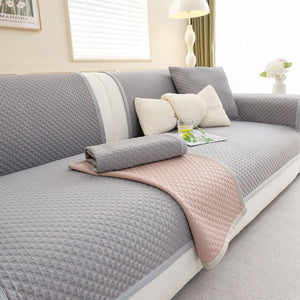 Non-Slip Diamond Quilted Sofa Cover, Separate Pieces Sectional Couch Protector