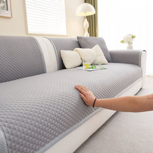 Non-Slip Diamond Quilted Sofa Cover, Separate Pieces Sectional Couch Protector