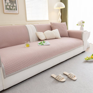 Non-Slip Diamond Quilted Sofa Cover, Separate Pieces Sectional Couch Protector