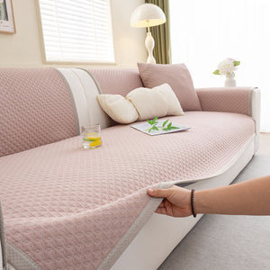Non-Slip Diamond Quilted Sofa Cover, Separate Pieces Sectional Couch Protector