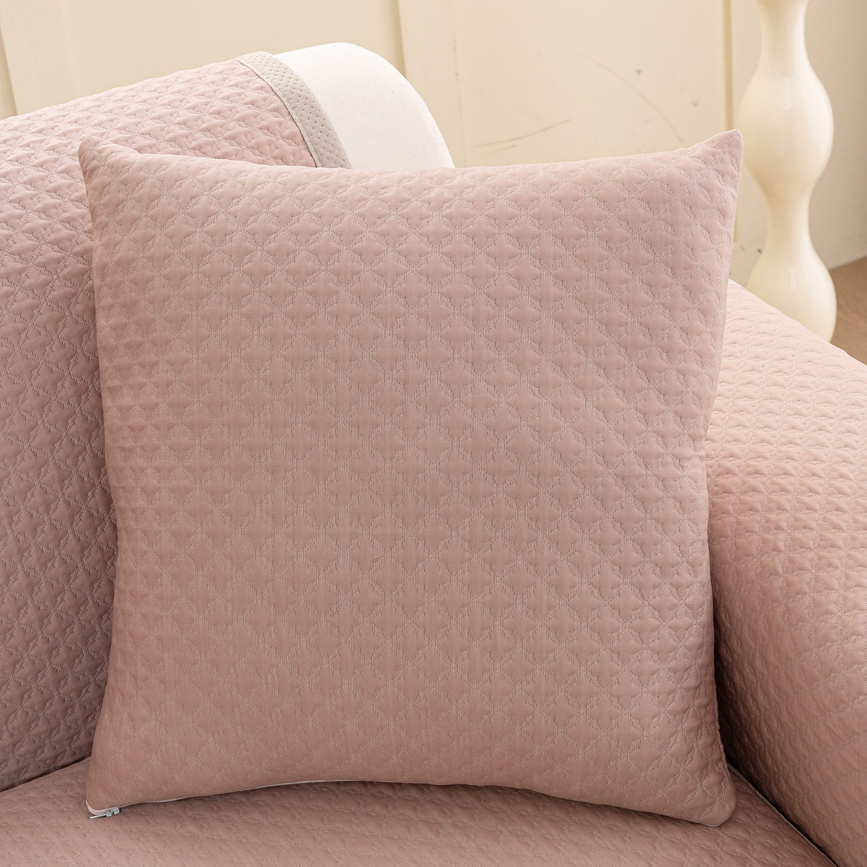 Non-Slip Diamond Quilted Sofa Cover, Separate Pieces Sectional Couch Protector