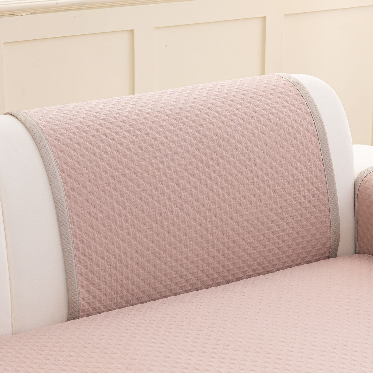 Non-Slip Diamond Quilted Sofa Cover, Separate Pieces Sectional Couch Protector