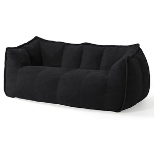 Pamapic 2-Seat Big Teddy Fabric Bean Bag Couch for Dorm Room & Bedroom