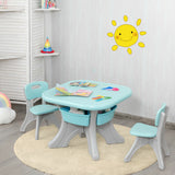 In/Outdoor 3-Piece Plastic Children Play Table & Chair Set