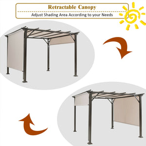 16' x 4' 2Pcs Universal Replacement Canopy for Pergola Structure Sun Awning