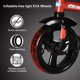4-in-1 Kids Tricycle with Adjustable Push Handle-Red