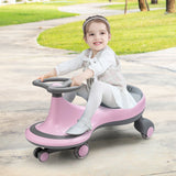 Wiggle Car Ride-on Toy with Flashing Wheels-Blue