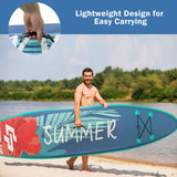 10 Feet Inflatable Stand Up Paddle Board with Backpack Leash Aluminum Paddle-M