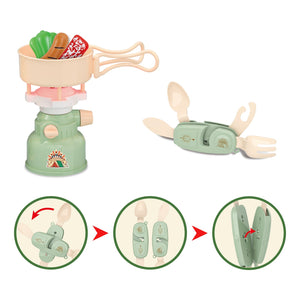 JoyBox Kids Camping Set with Pop Up Tent and 20 Accessories for Pretend Play Adventures by Contixo