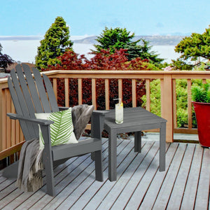 Acacia Wood Outdoor Adirondack Chair with Ergonomic Design-Natural