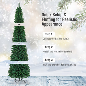 PVC Artificial Slim Pencil Christmas Tree-5 Feet