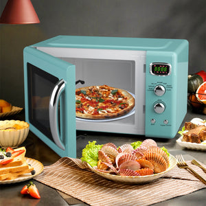 0.9 Cu.ft Retro Countertop Compact Microwave Oven-Green by DirectDeals