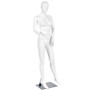 5.8 ft Plastic Female Mannequin Adjustable Detachable Manikin with Metal Stand