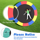 16 Feet Waterproof and Tear-Resistant Universal Trampoline Safety Pad Spring Cover-Blue