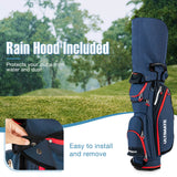 9.5 Inch Golf Cart Bag with 14 Way Dividers Top Organizer-Black
