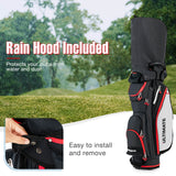 9.5 Inch Golf Cart Bag with 14 Way Dividers Top Organizer-Black