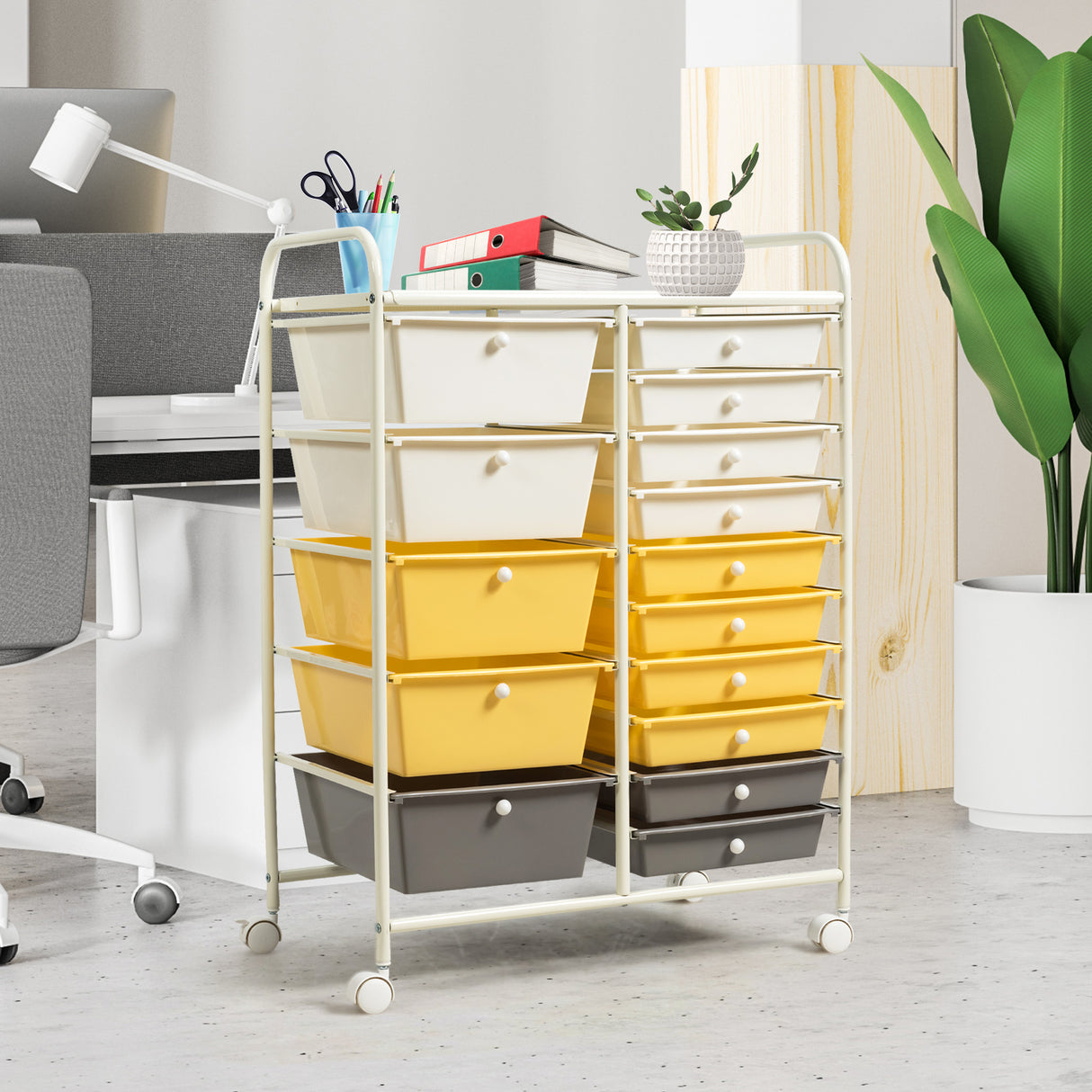 15 Drawers Rolling Storage Cart Organizer